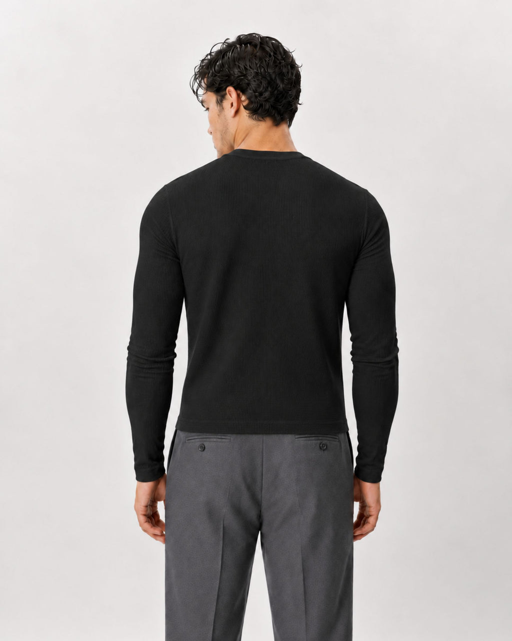 Classic Waffle Knit Henley