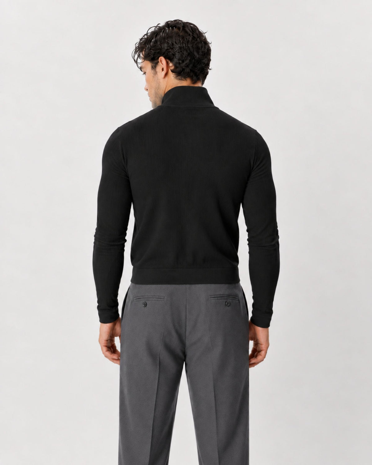 Slim Crop Full Zip Sweater