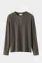 The Slim Crop Henley Longsleeve | Burnt Olive