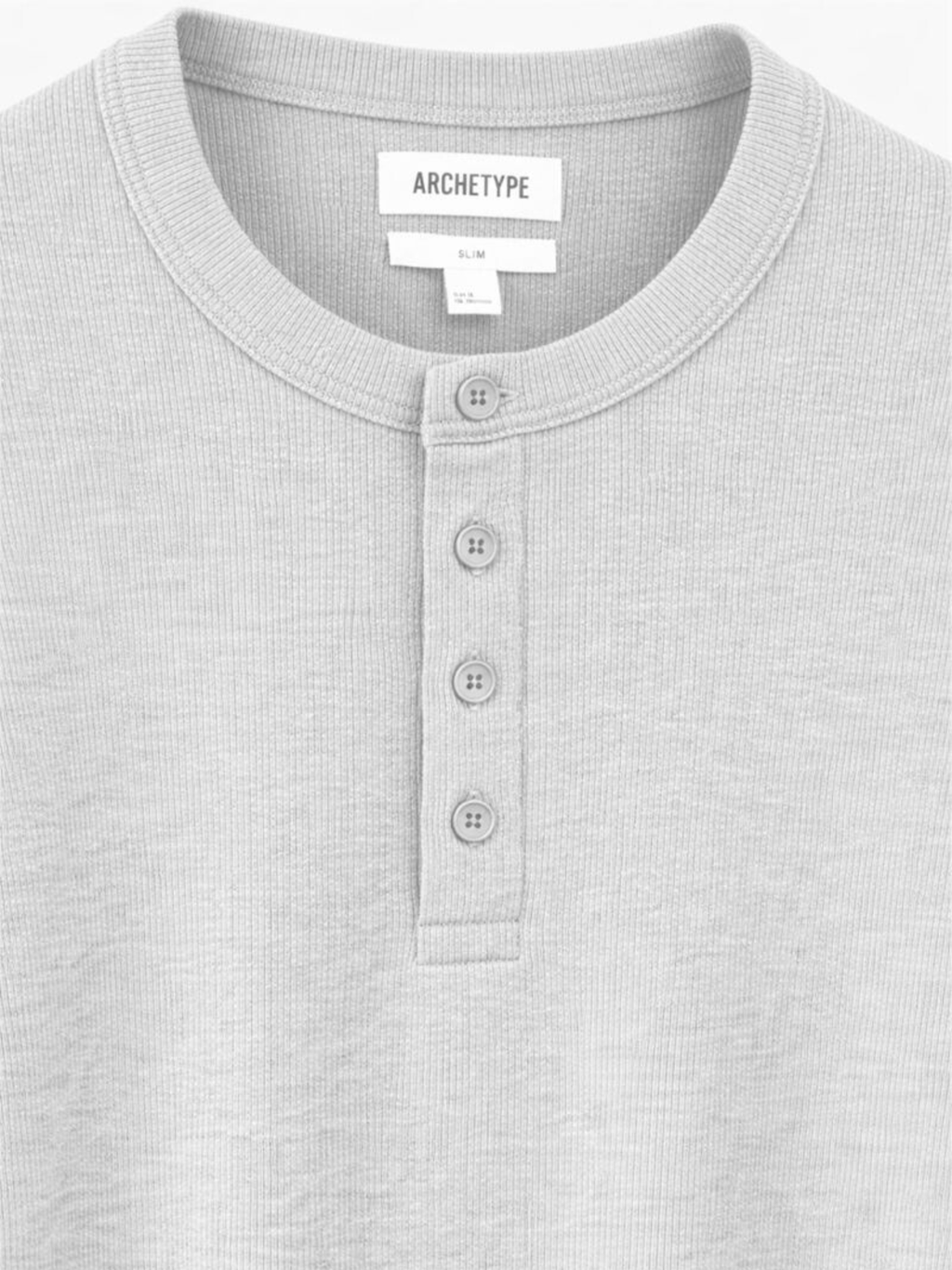 Slim Crop Longsleeve Henley Gray 4