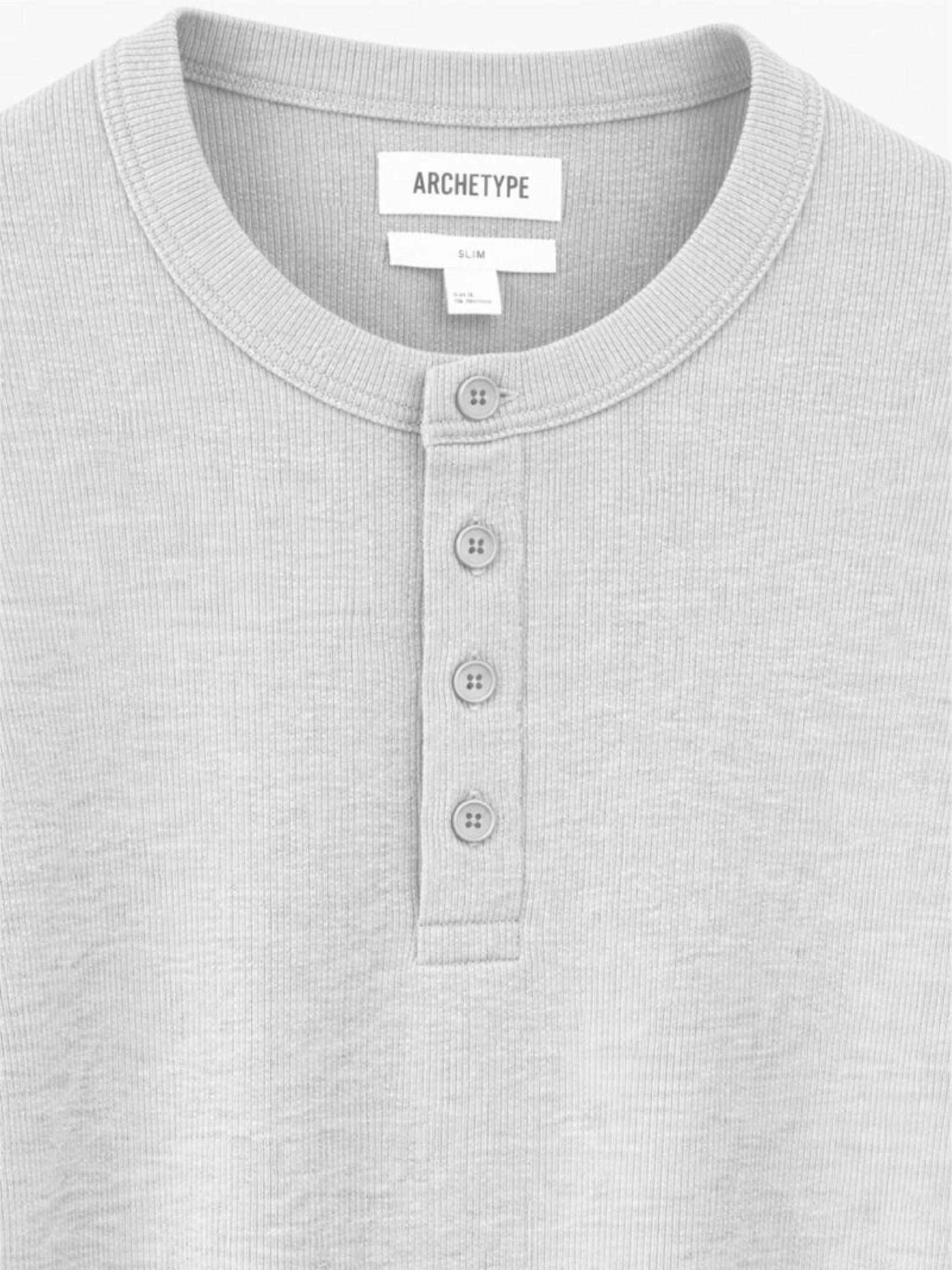 Slim Crop Longsleeve Henley Gray 4