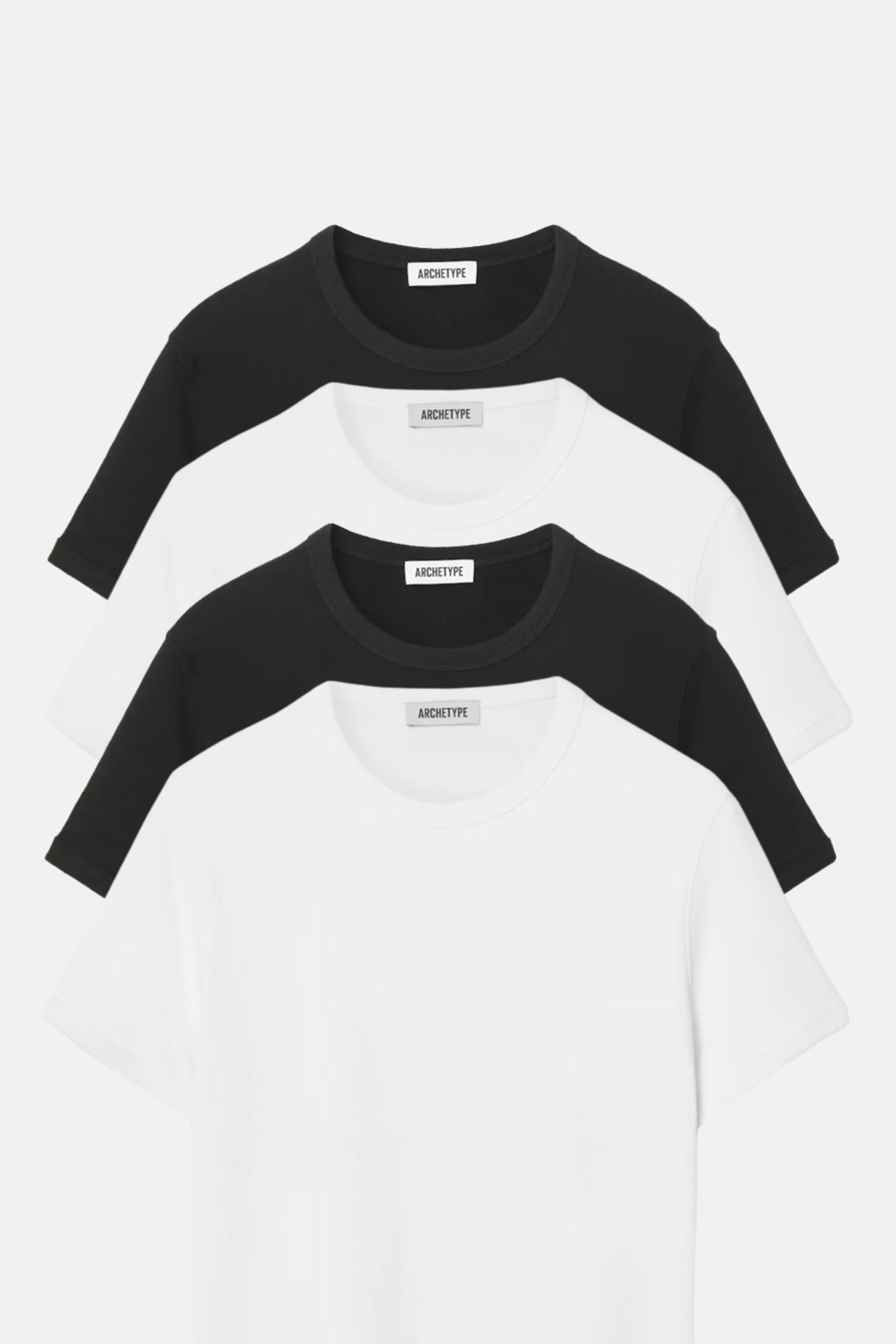 The Slim Crop Tee System | Black & White