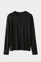 The Cashmere Blend Longsleeve Henley | Black