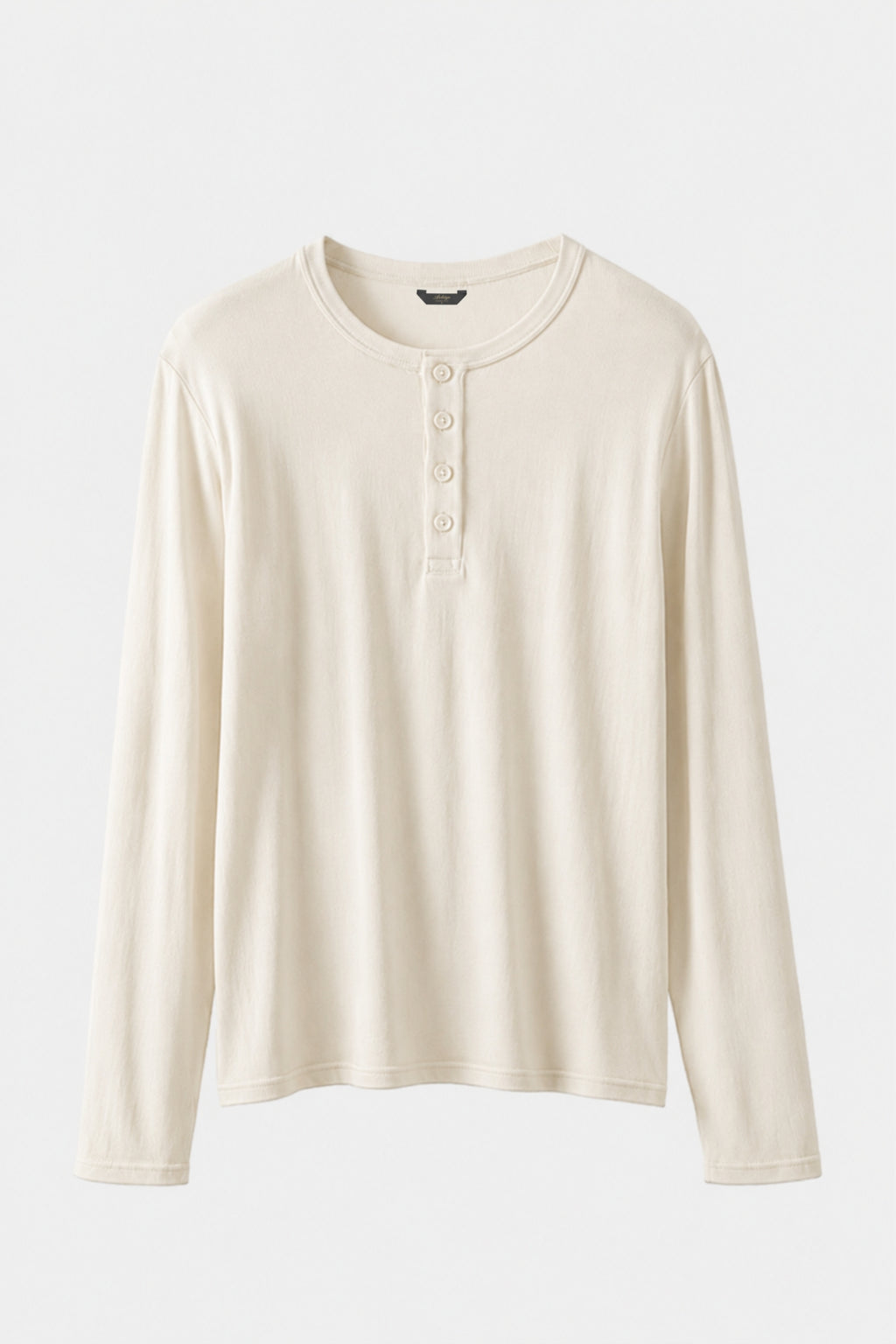 The Cashmere Blend Longsleeve Henley | Cream