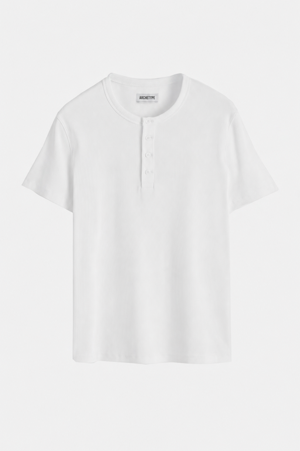 The Slim Crop Henley | White
