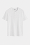 The Slim Crop Henley | White