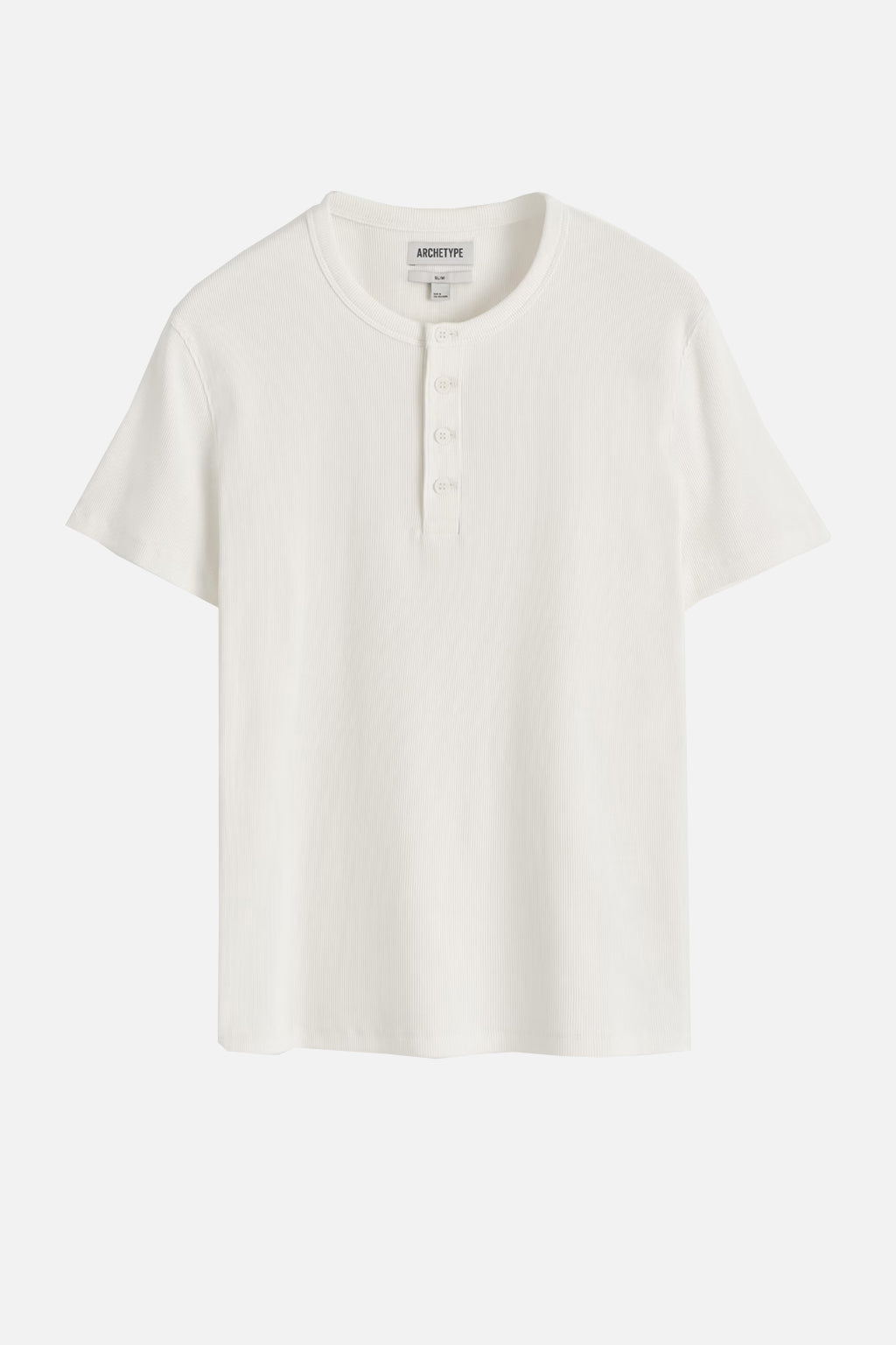 The Slim Crop Henley | White