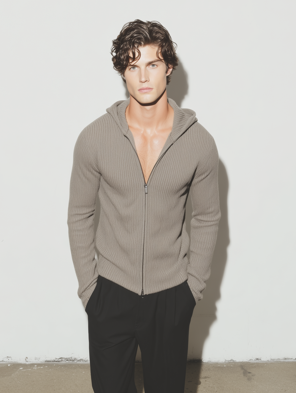 The Slim Zip Hoodie | Vintage Moss