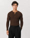The Slim Crop Henley Longsleeve | Espresso