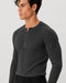 The Slim Crop Henley Longsleeve | Slate