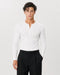 The Slim Crop Henley Longsleeve | White