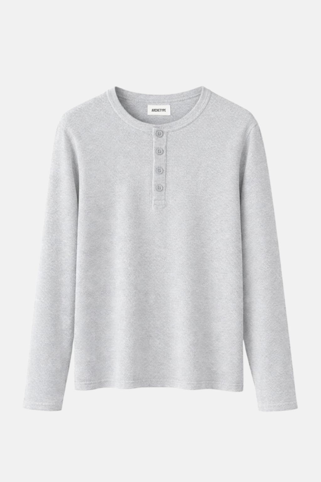 The Slim Crop Henley Longsleeve | Gray