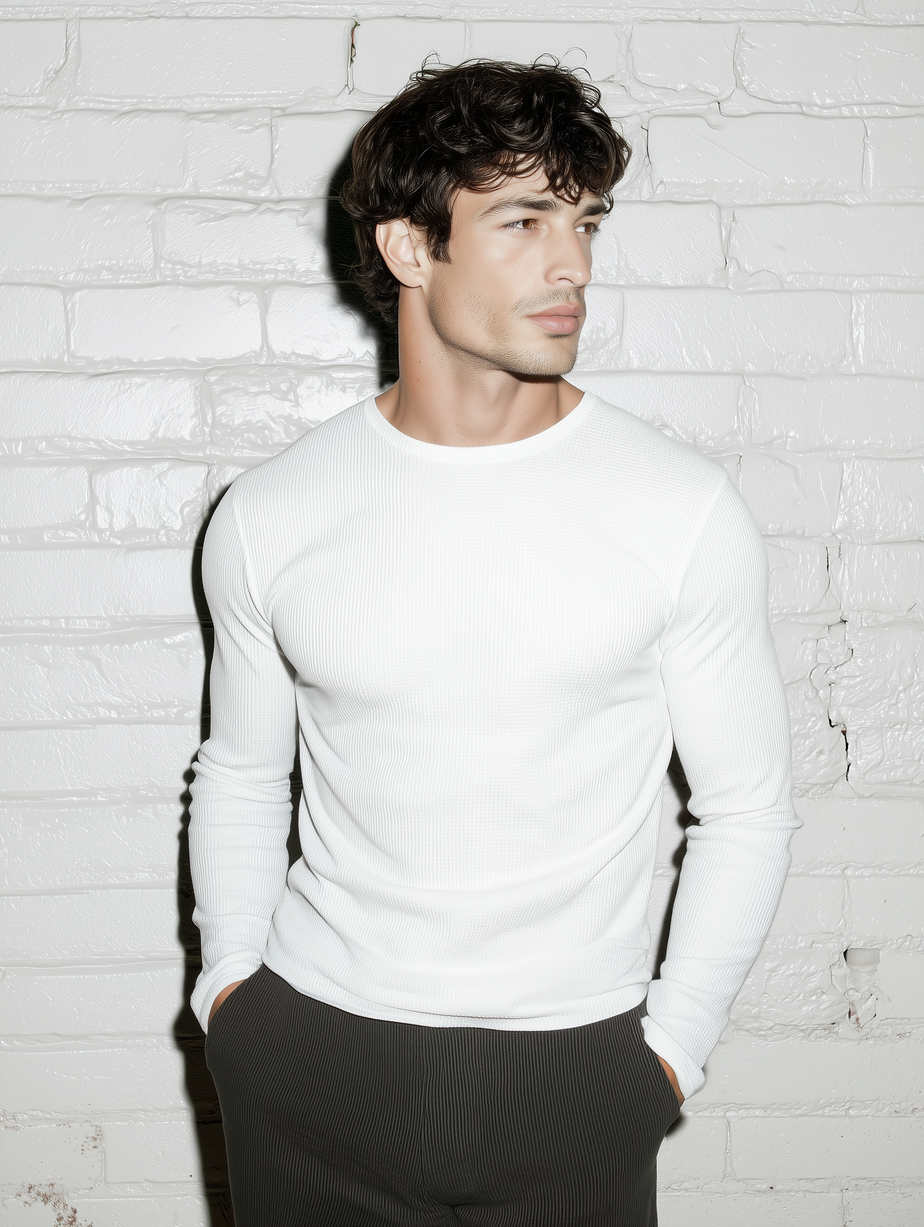 The Slim Crop Longsleeve | White