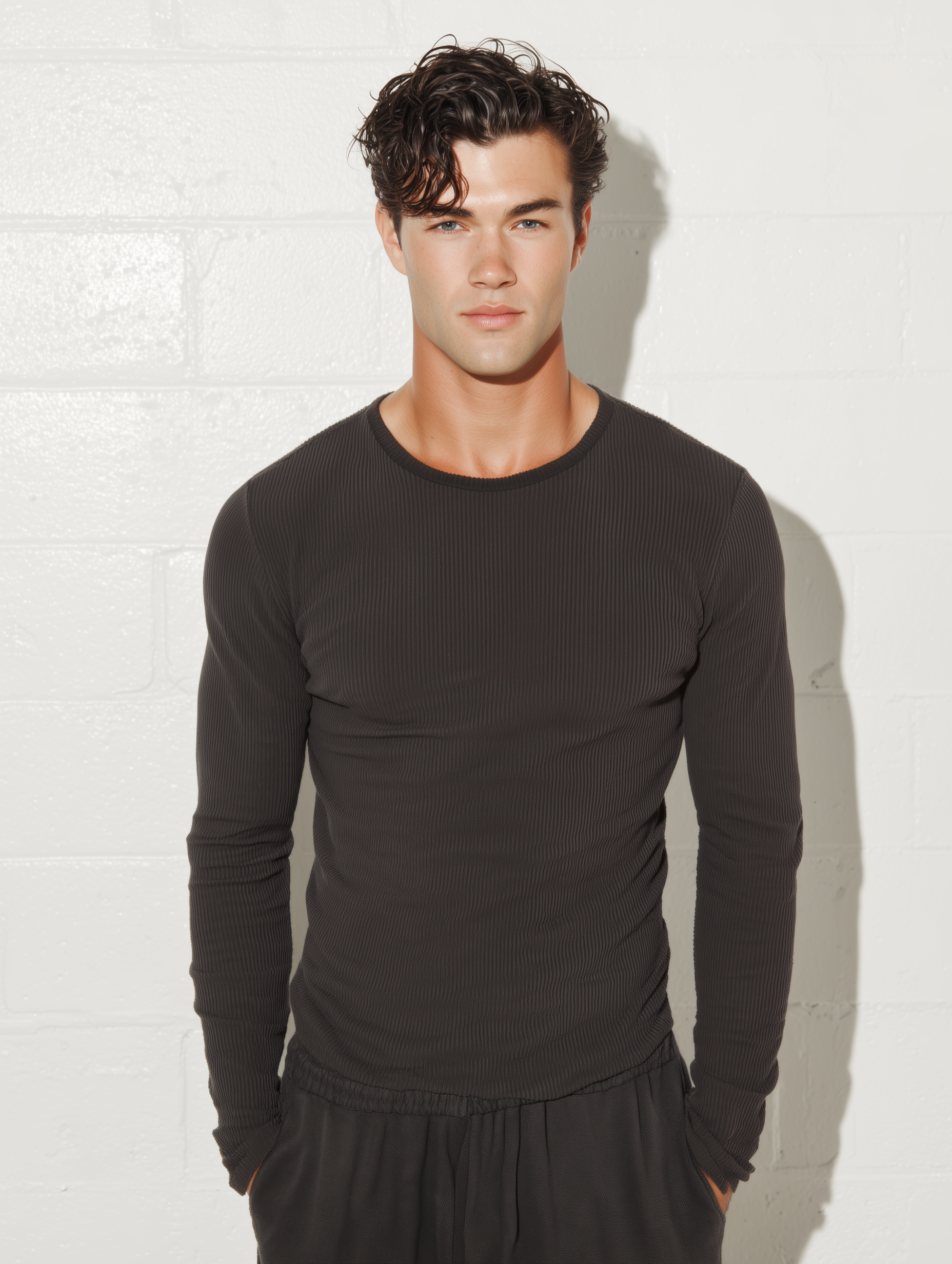 The Slim Crop Longsleeve | Black